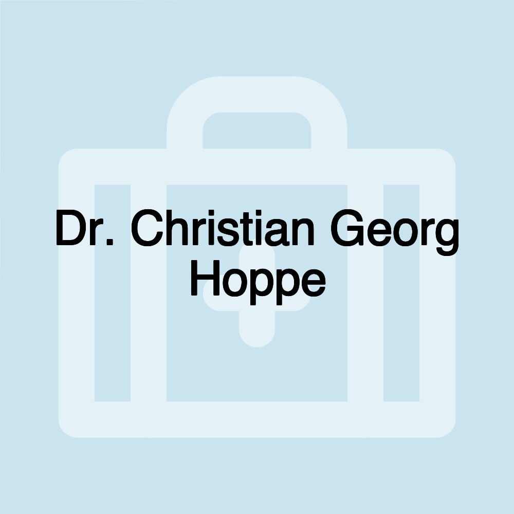 Dr. Christian Georg Hoppe