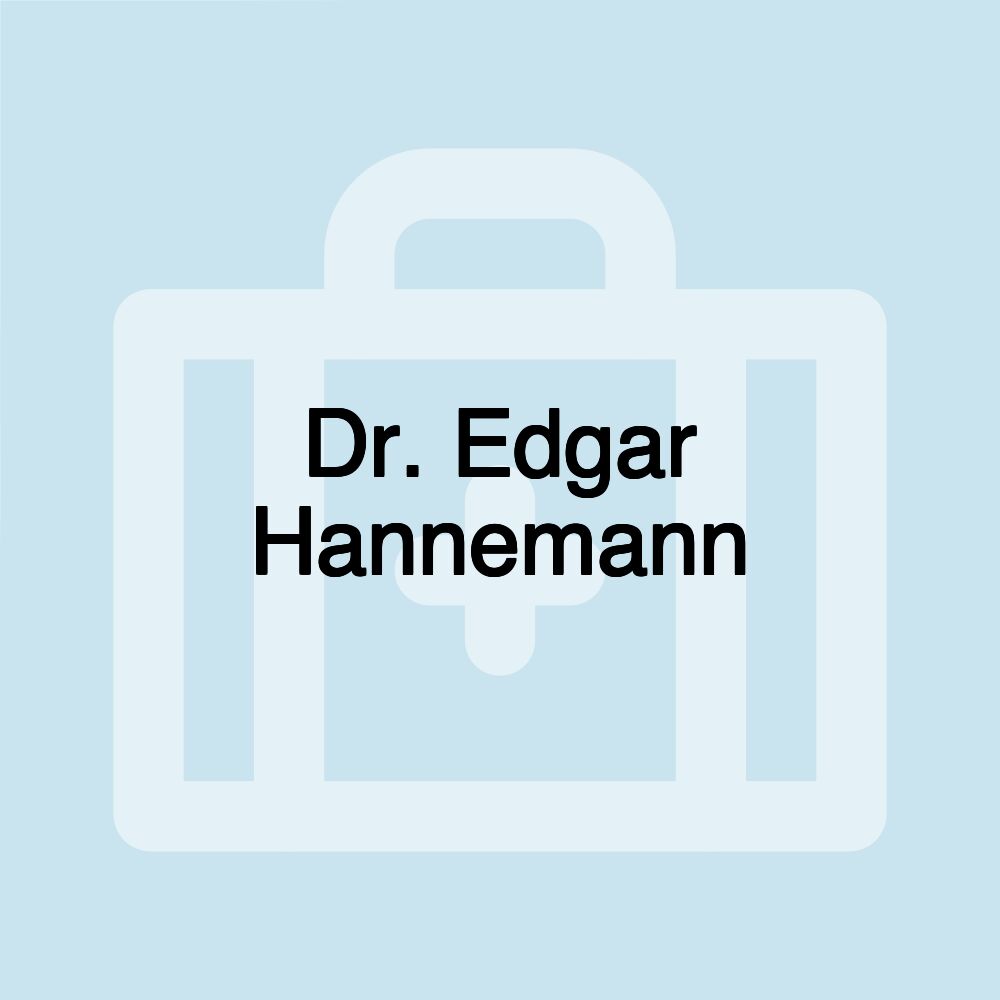 Dr. Edgar Hannemann