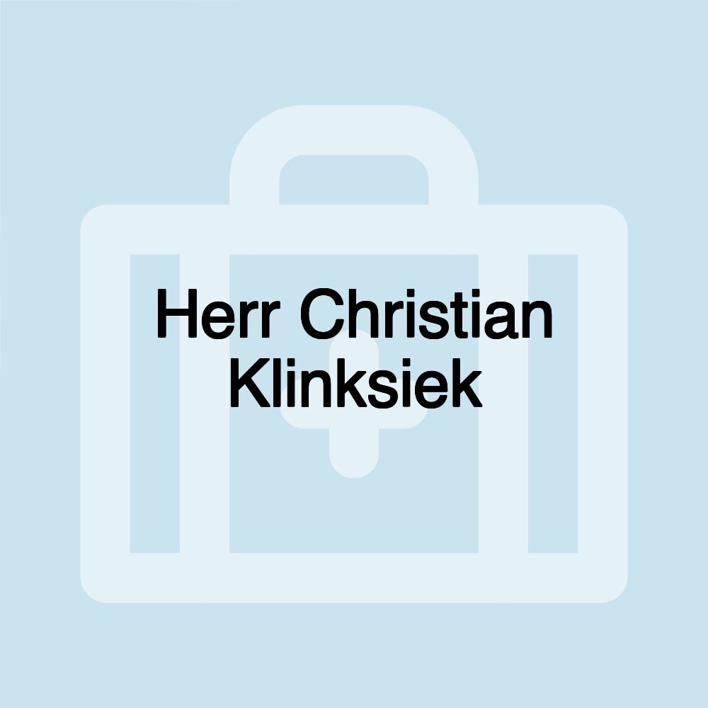 Herr Christian Klinksiek