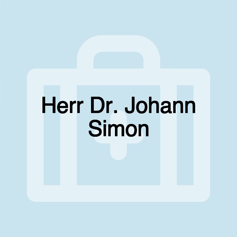 Herr Dr. Johann Simon