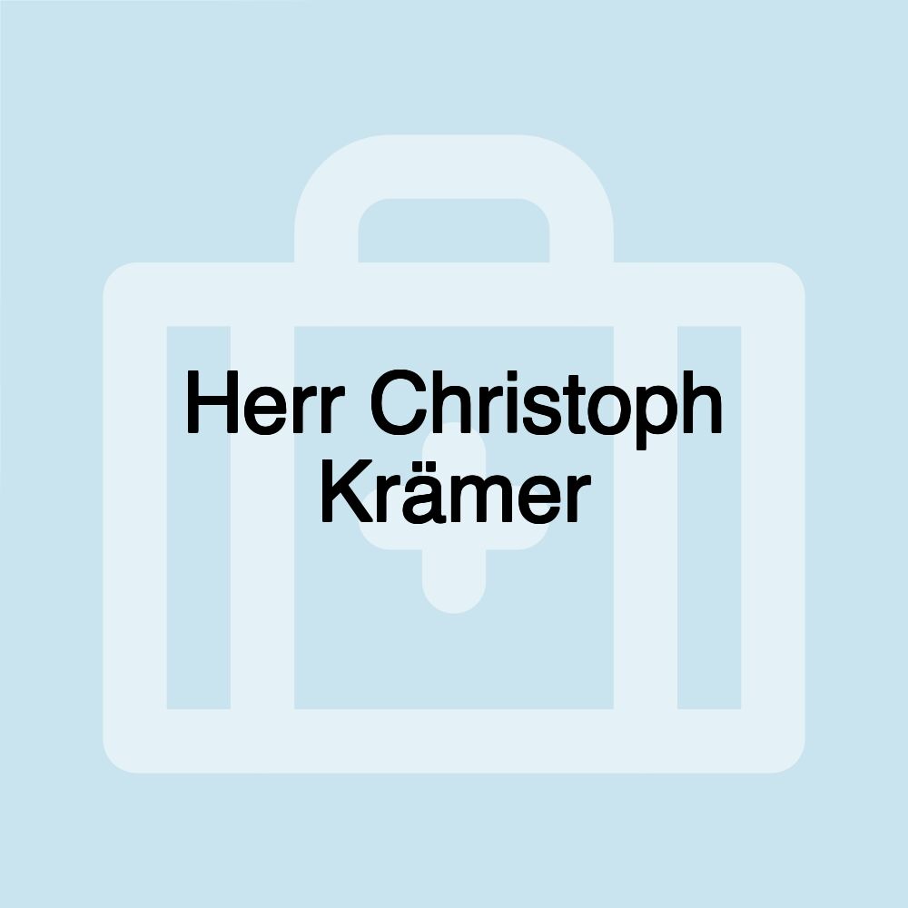 Herr Christoph Krämer