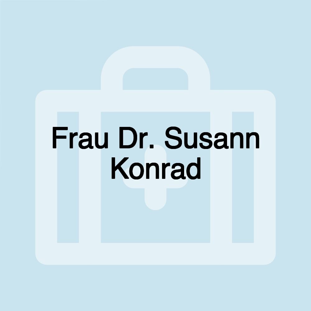 Frau Dr. Susann Konrad