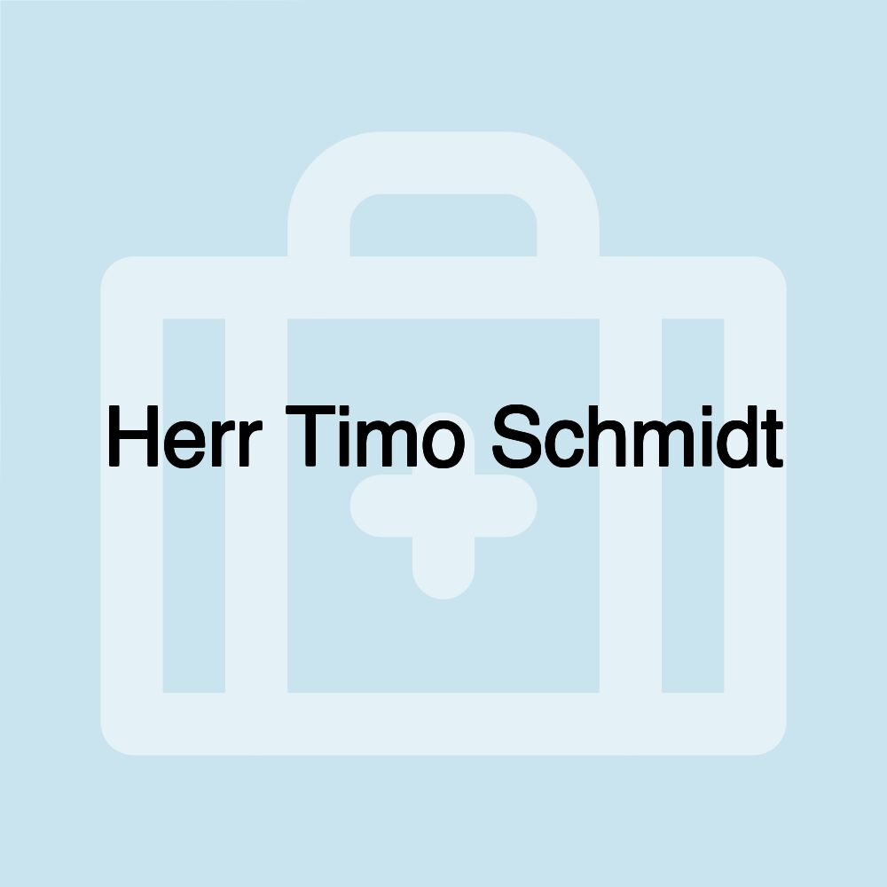 Herr Timo Schmidt