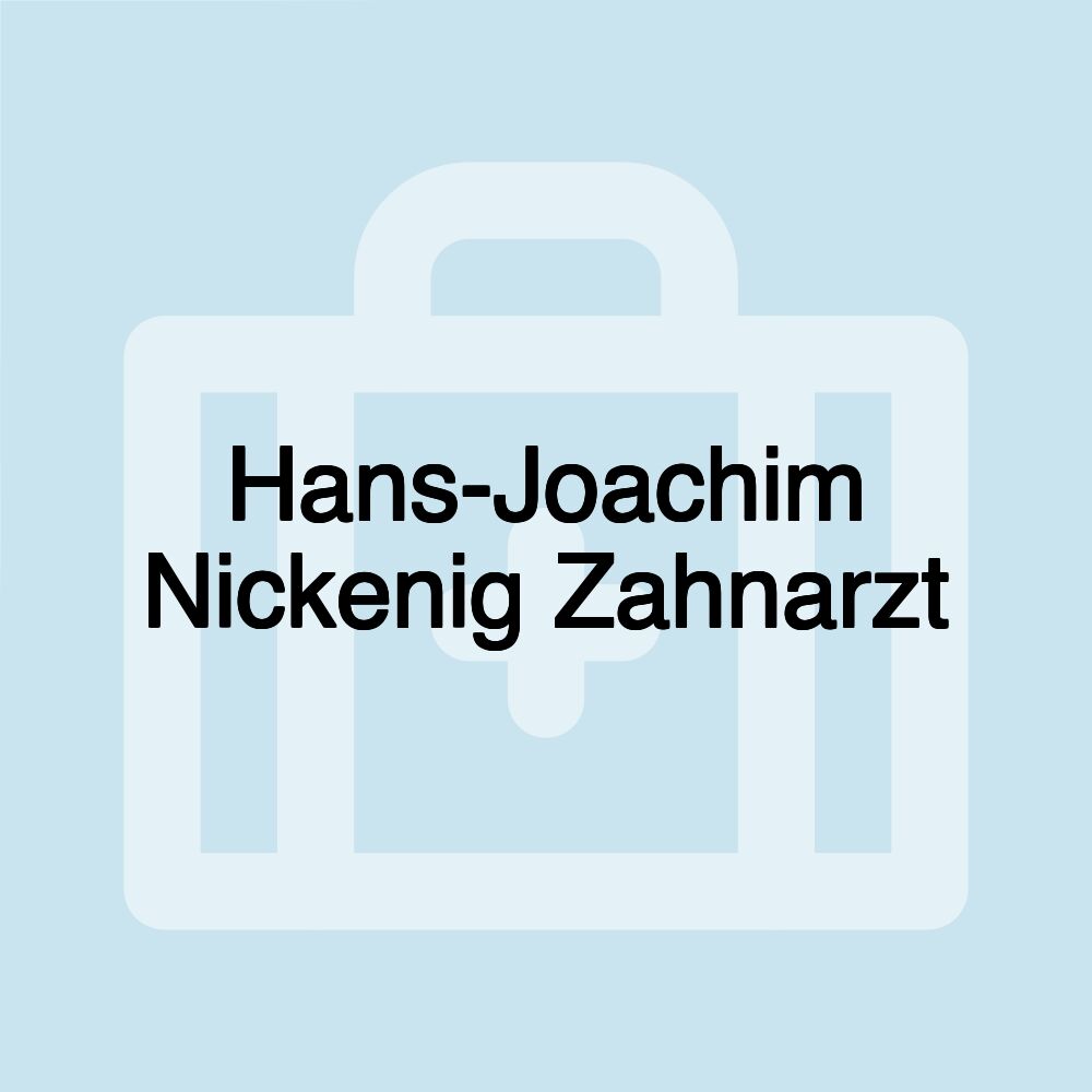 Hans-Joachim Nickenig Zahnarzt