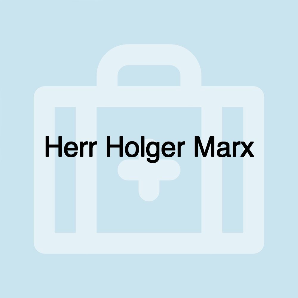 Herr Holger Marx