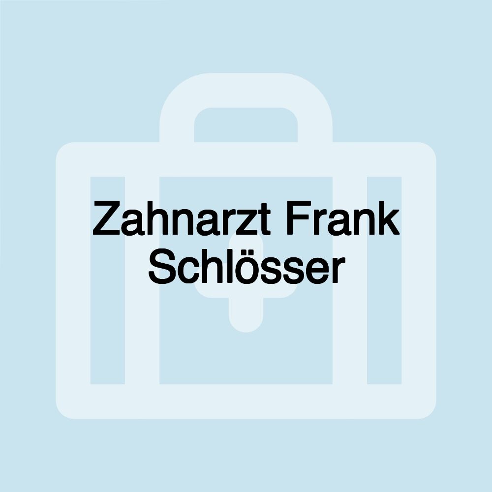 Zahnarzt Frank Schlösser