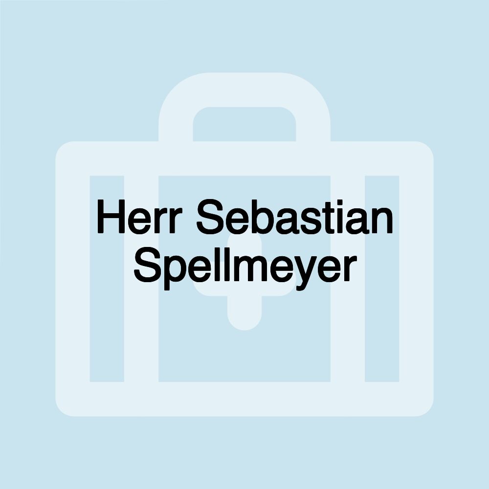 Herr Sebastian Spellmeyer