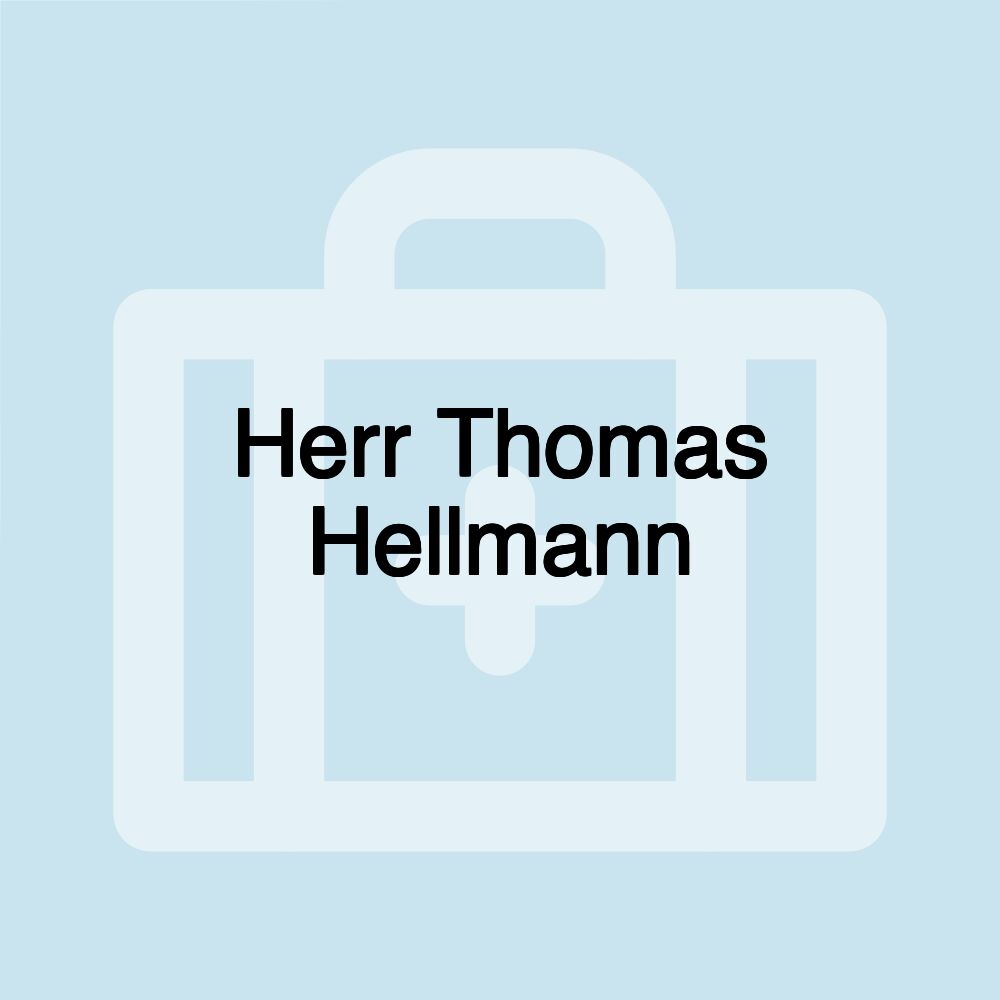 Herr Thomas Hellmann