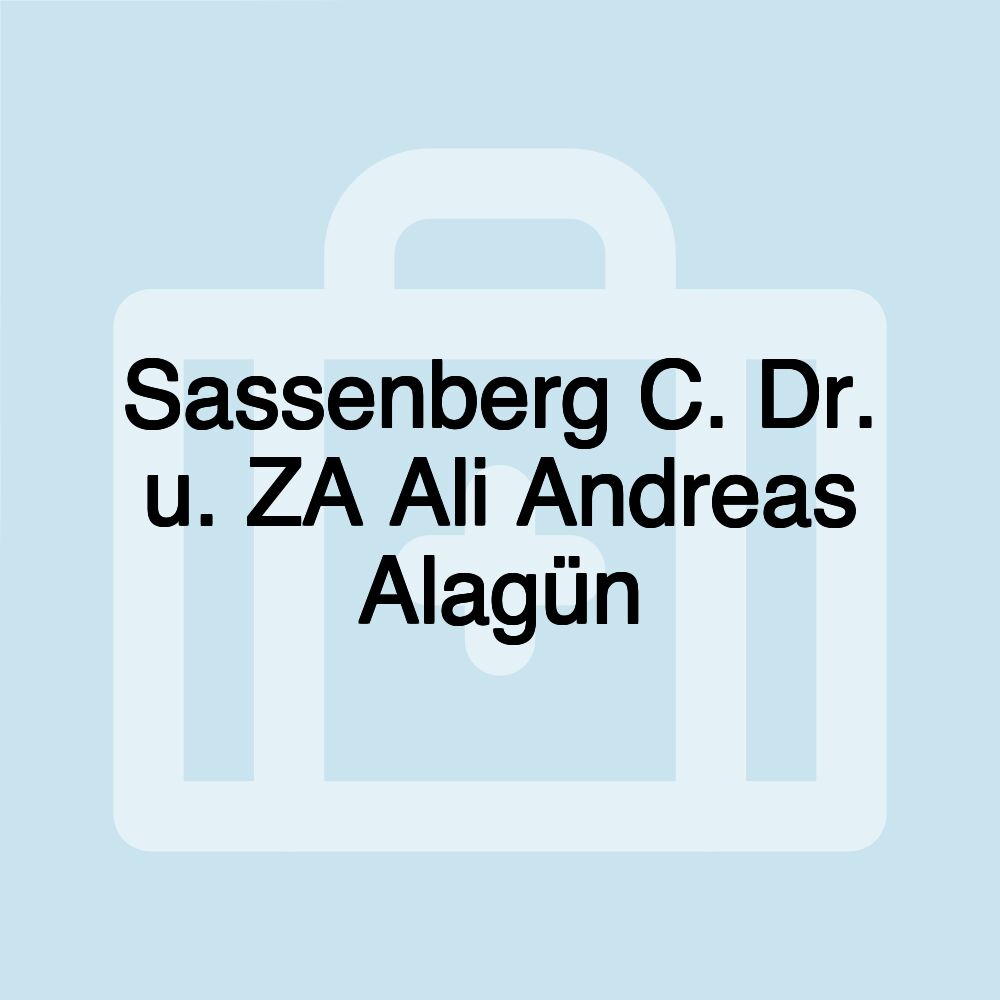 Sassenberg C. Dr. u. ZA Ali Andreas Alagün