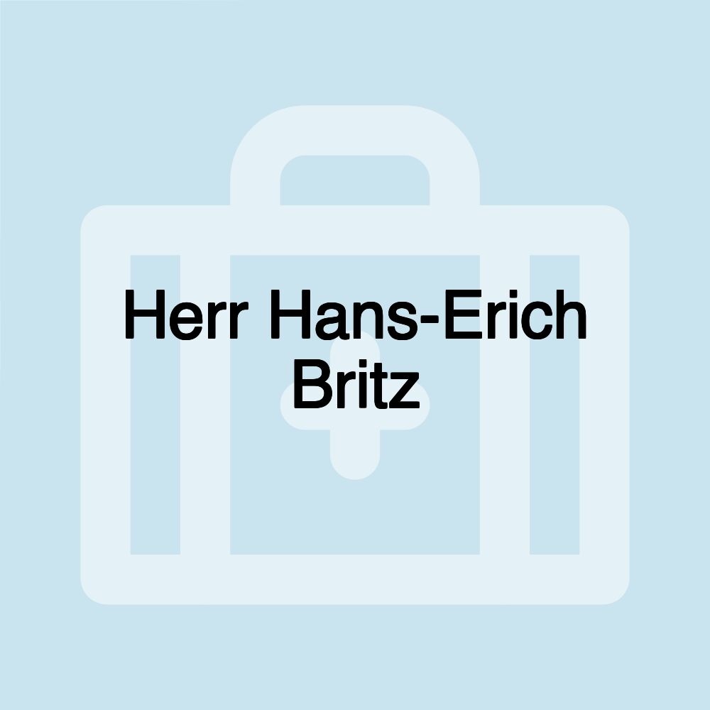 Herr Hans-Erich Britz