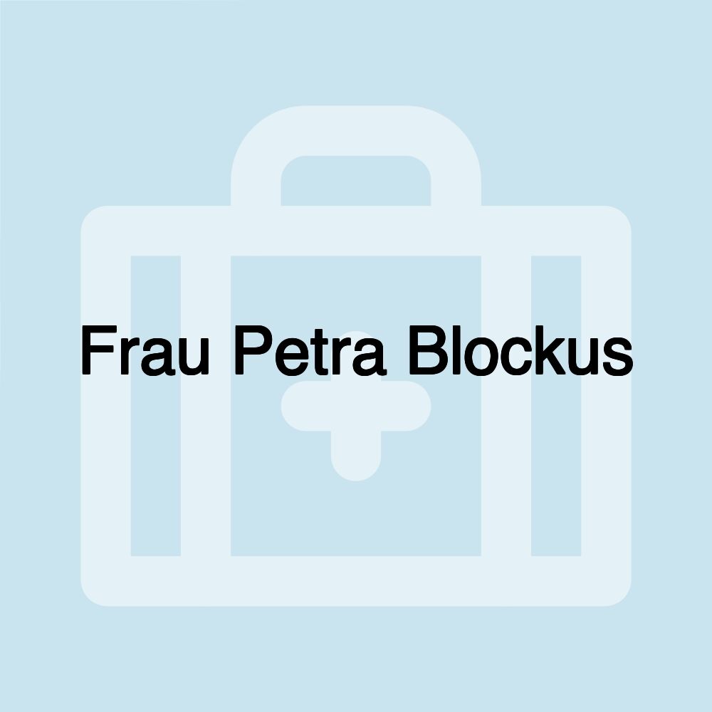 Frau Petra Blockus