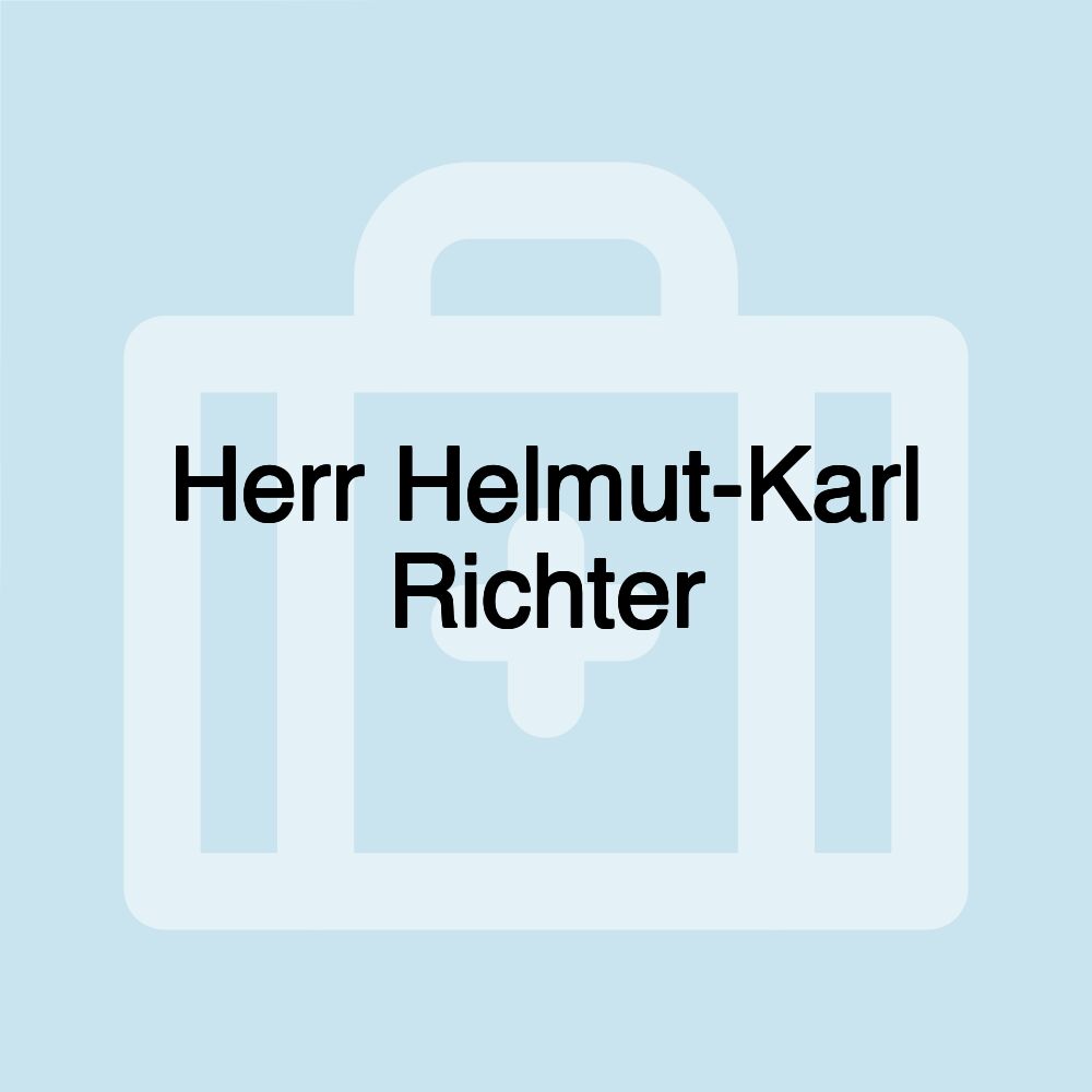 Herr Helmut-Karl Richter