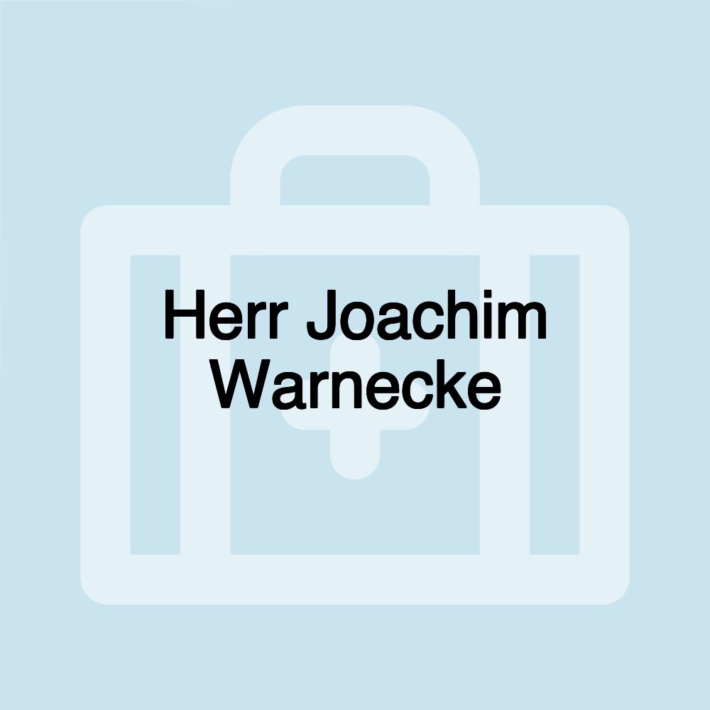 Herr Joachim Warnecke