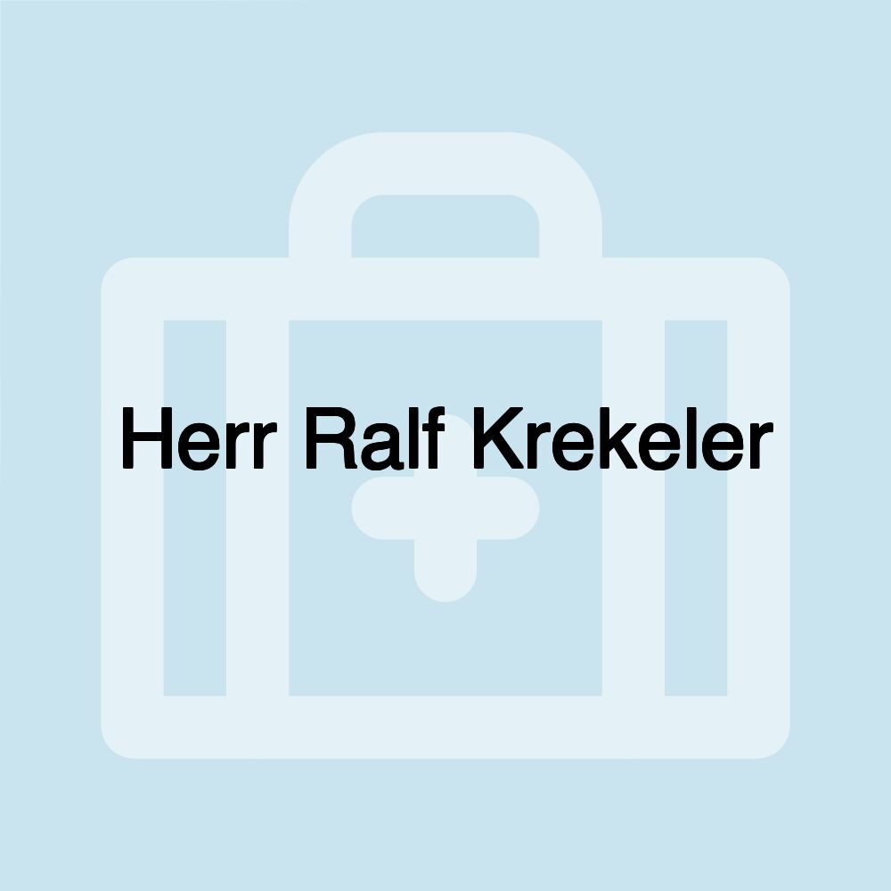 Herr Ralf Krekeler