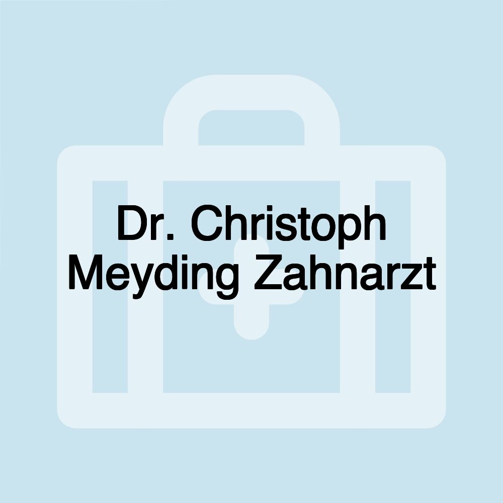 Dr. Christoph Meyding Zahnarzt