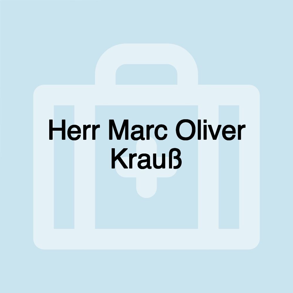 Herr Marc Oliver Krauß