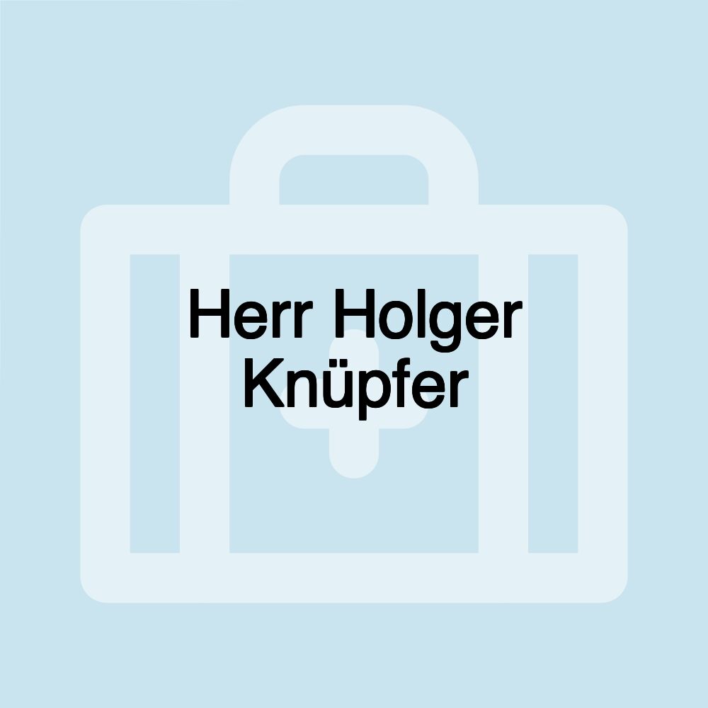 Herr Holger Knüpfer