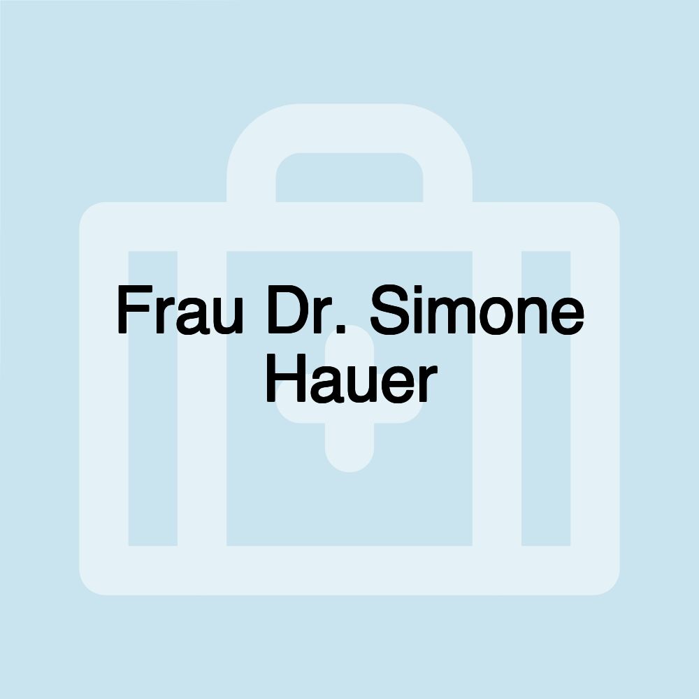 Frau Dr. Simone Hauer