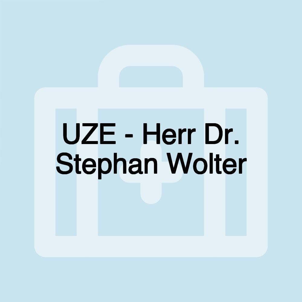 UZE - Herr Dr. Stephan Wolter