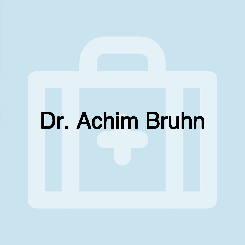 Dr. Achim Bruhn