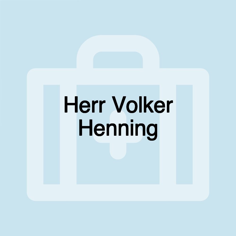 Herr Volker Henning