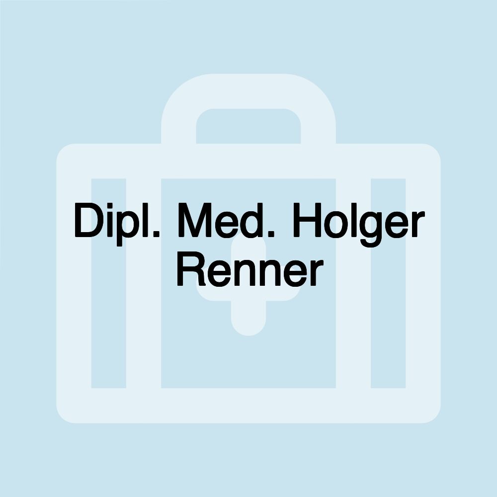 Dipl. Med. Holger Renner