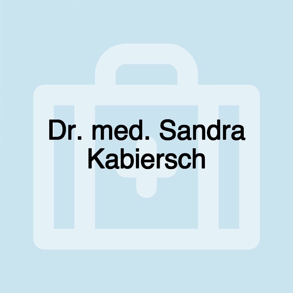 Dr. med. Sandra Kabiersch