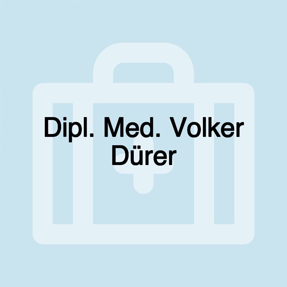 Dipl. Med. Volker Dürer