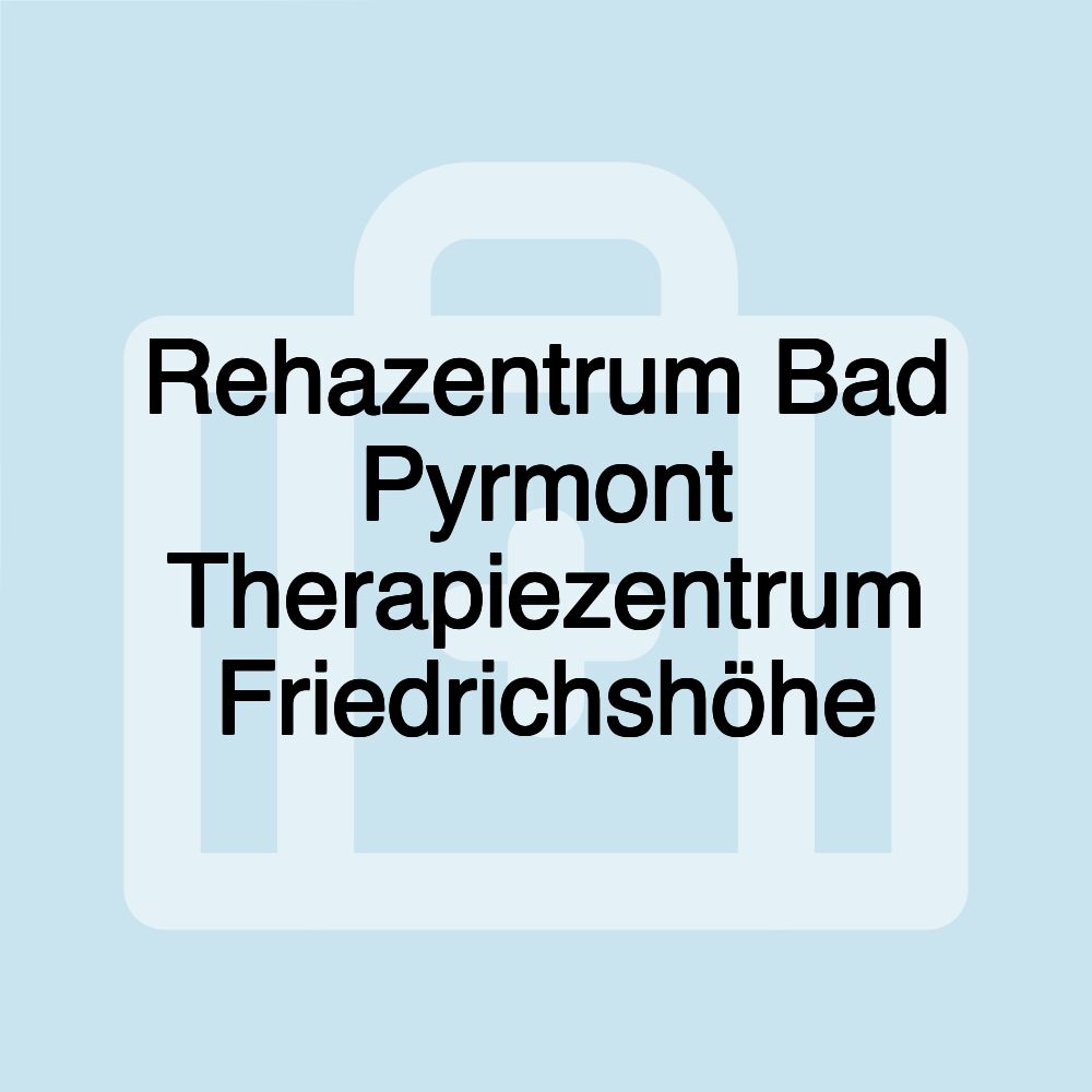 Rehazentrum Bad Pyrmont Therapiezentrum Friedrichshöhe