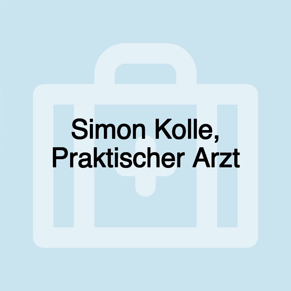 Simon Kolle, Praktischer Arzt