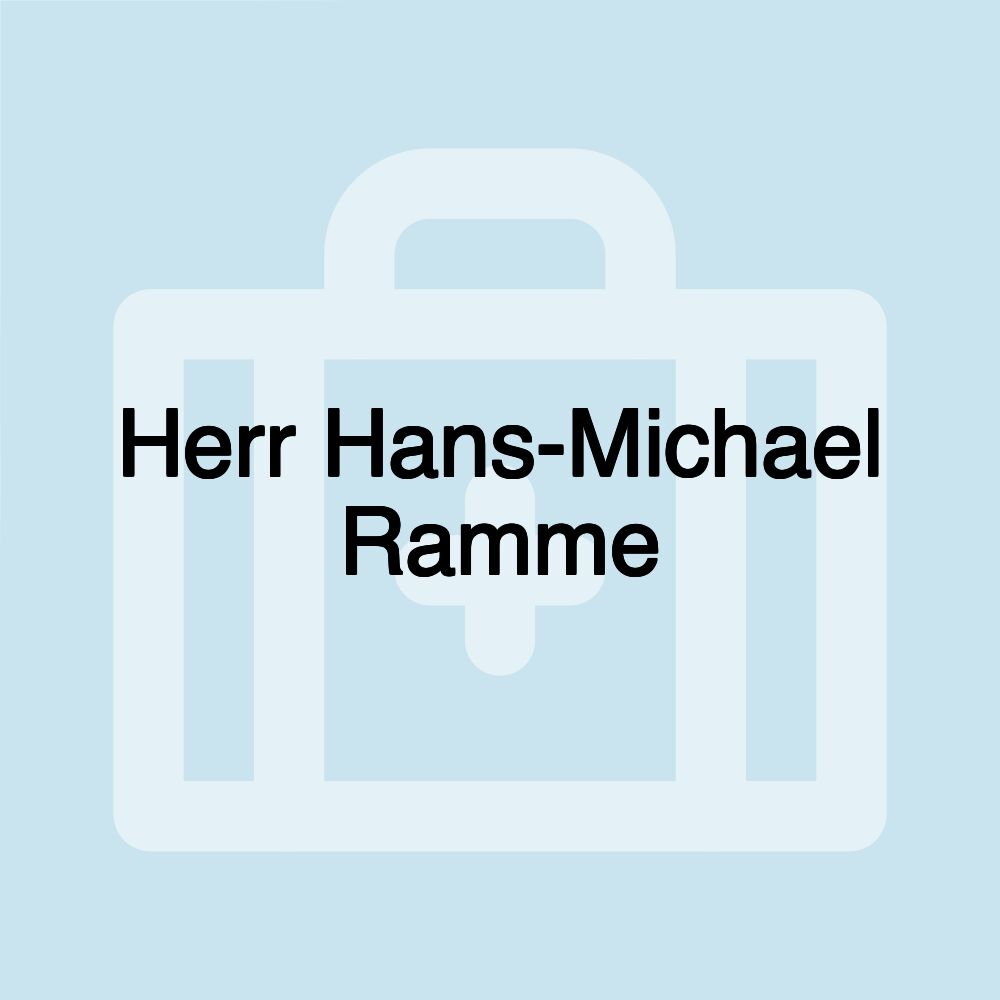 Herr Hans-Michael Ramme