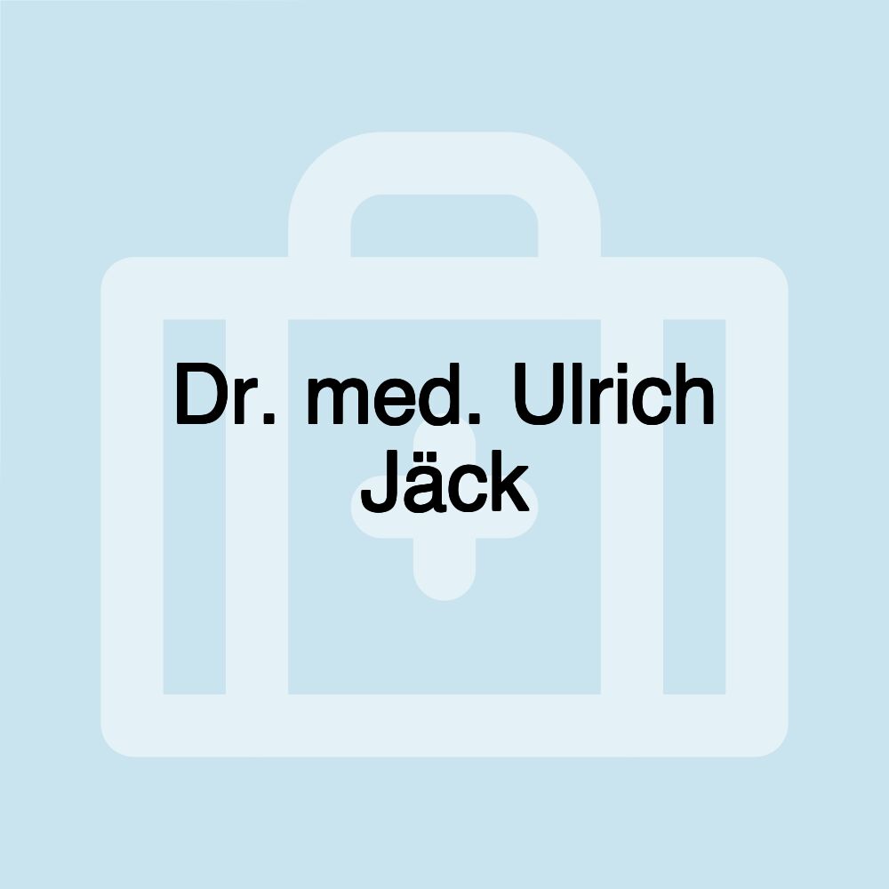 Dr. med. Ulrich Jäck