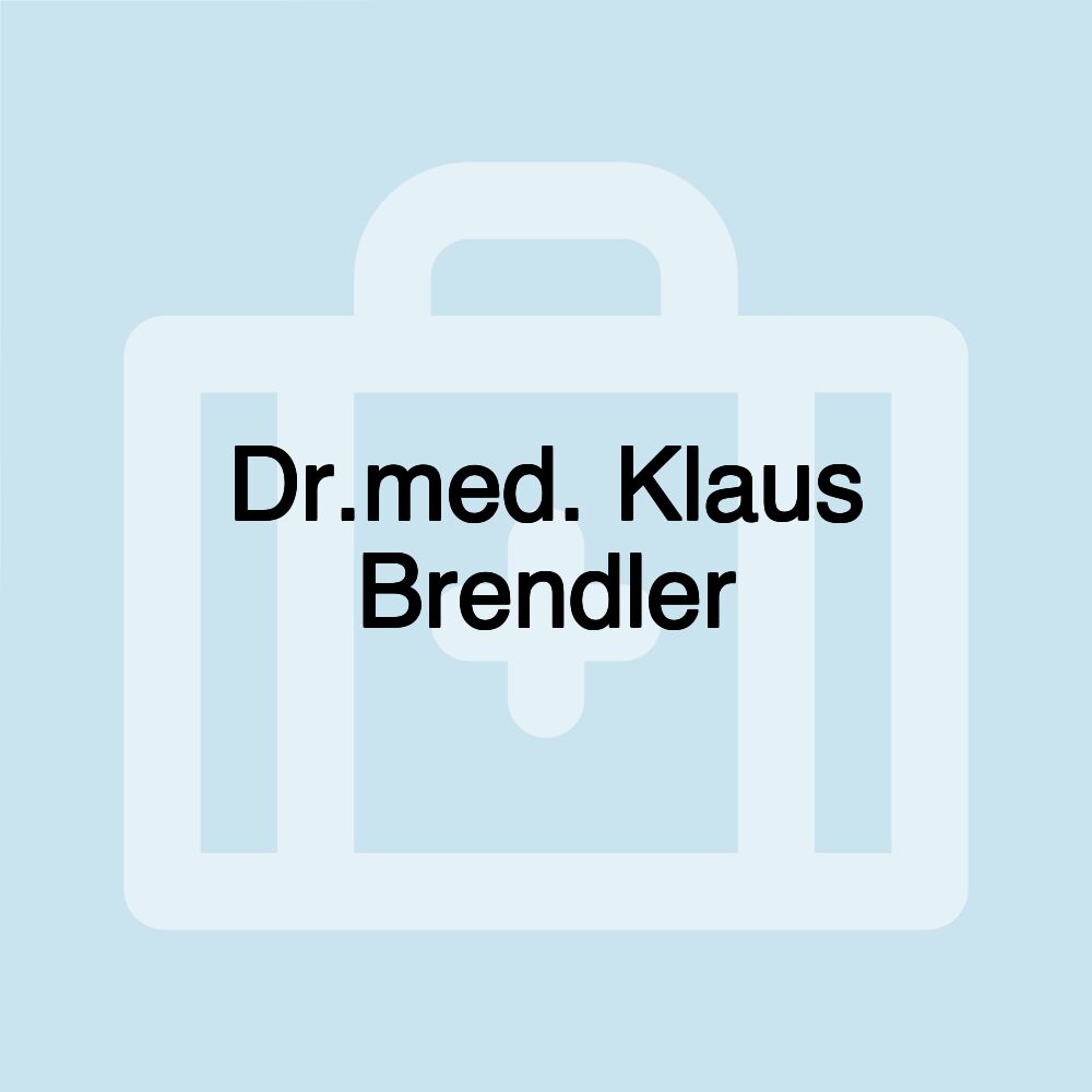 Dr.med. Klaus Brendler