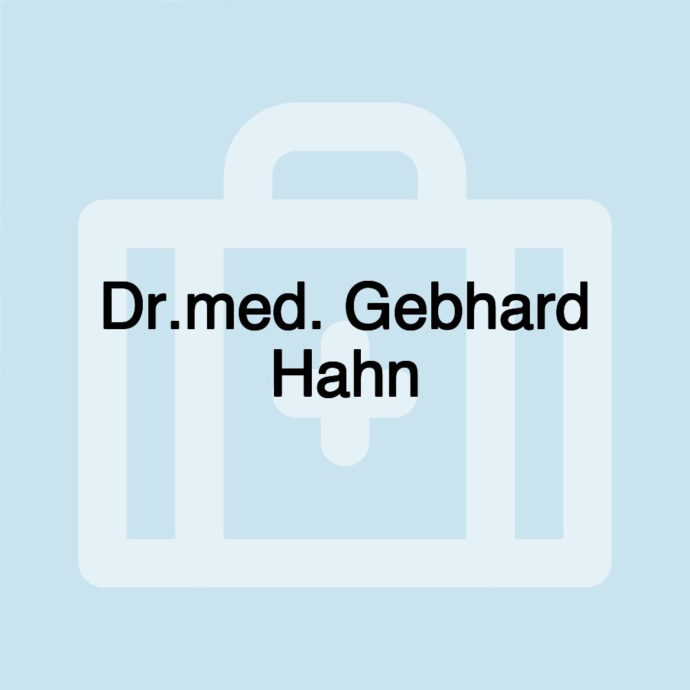 Dr.med. Gebhard Hahn