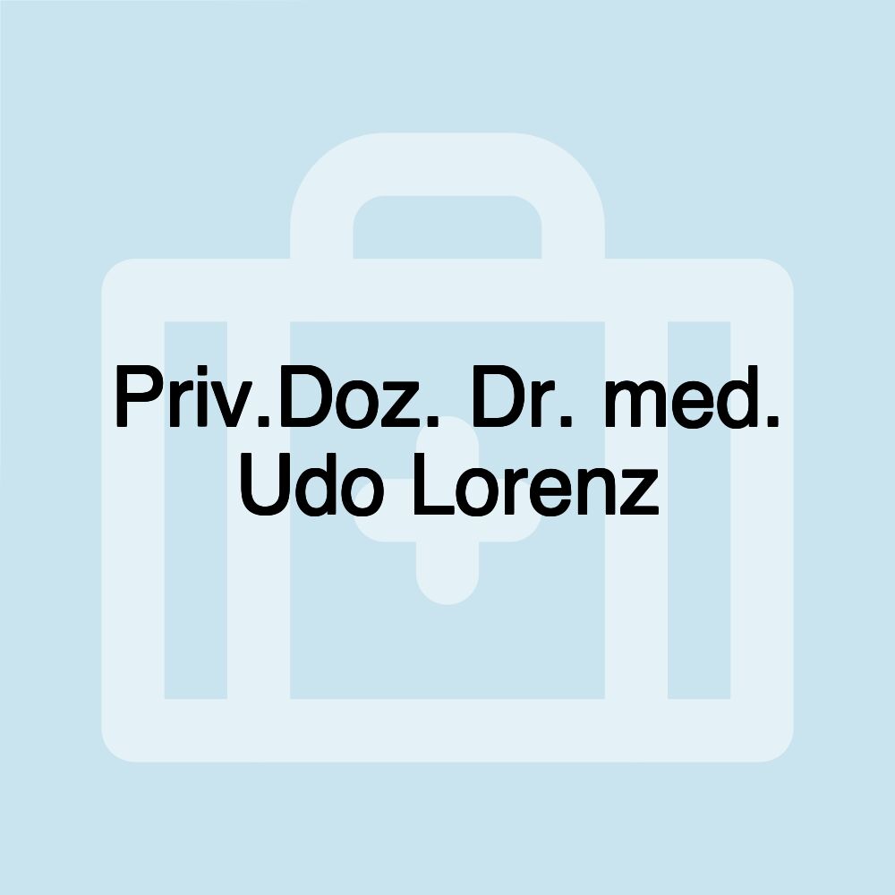 Priv.Doz. Dr. med. Udo Lorenz