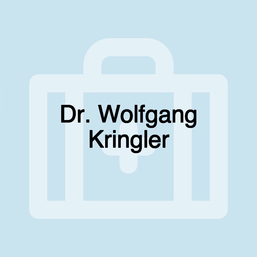 Dr. Wolfgang Kringler