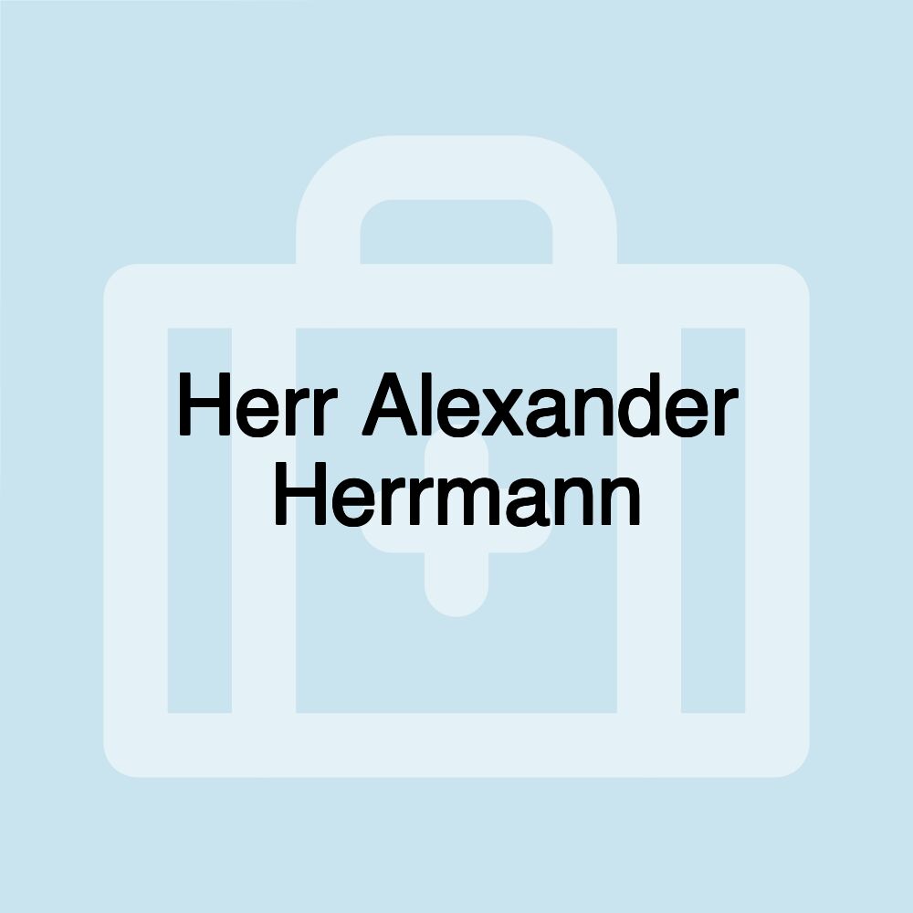 Herr Alexander Herrmann