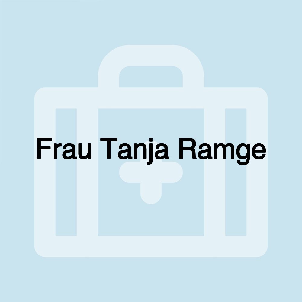 Frau Tanja Ramge