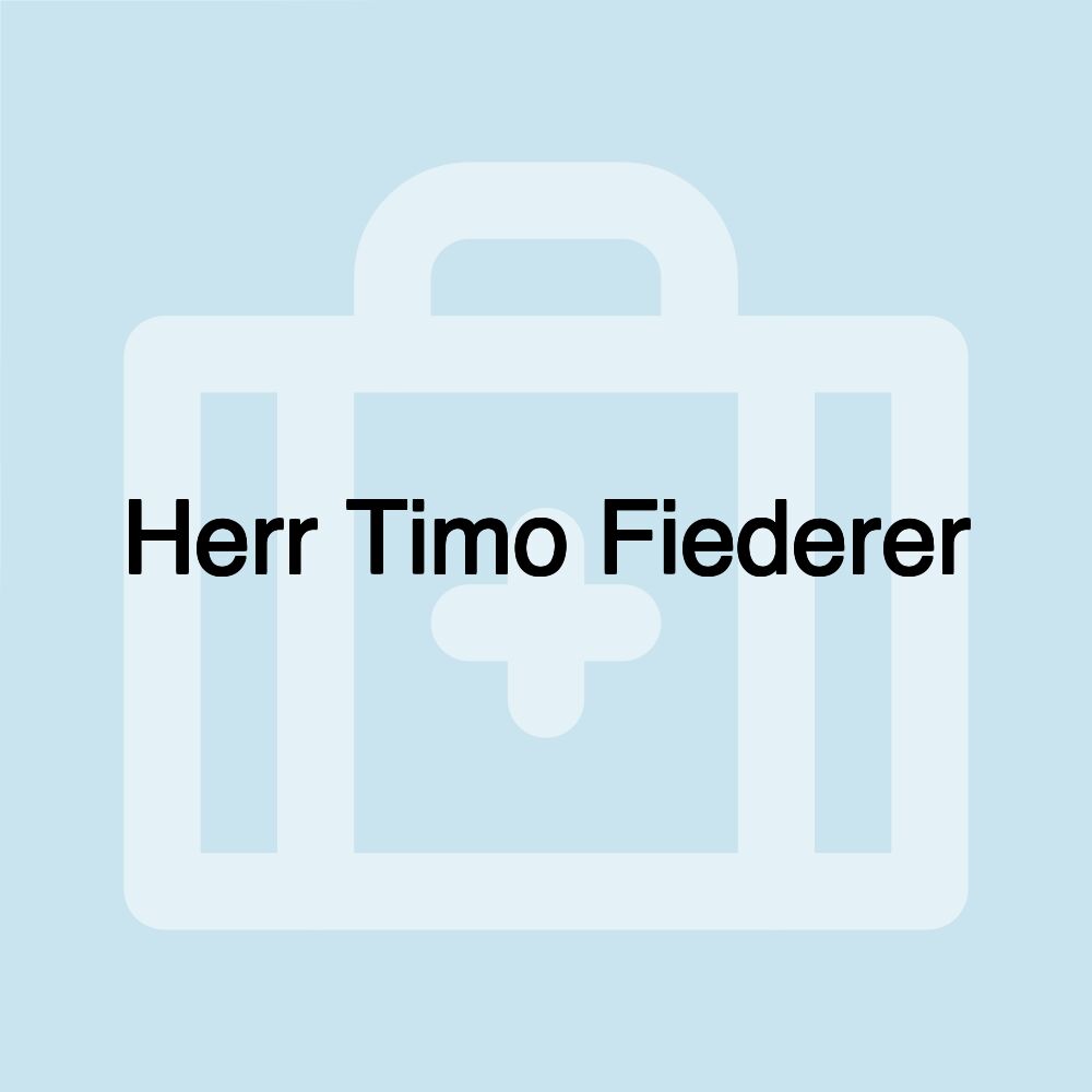 Herr Timo Fiederer