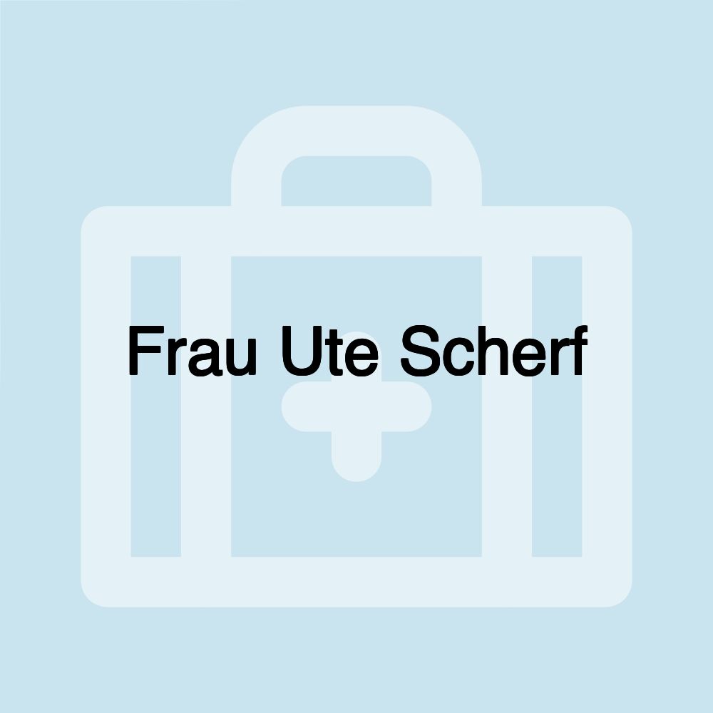 Frau Ute Scherf