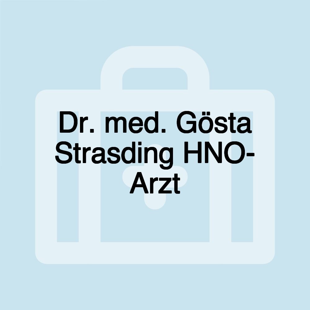 Dr. med. Gösta Strasding HNO- Arzt