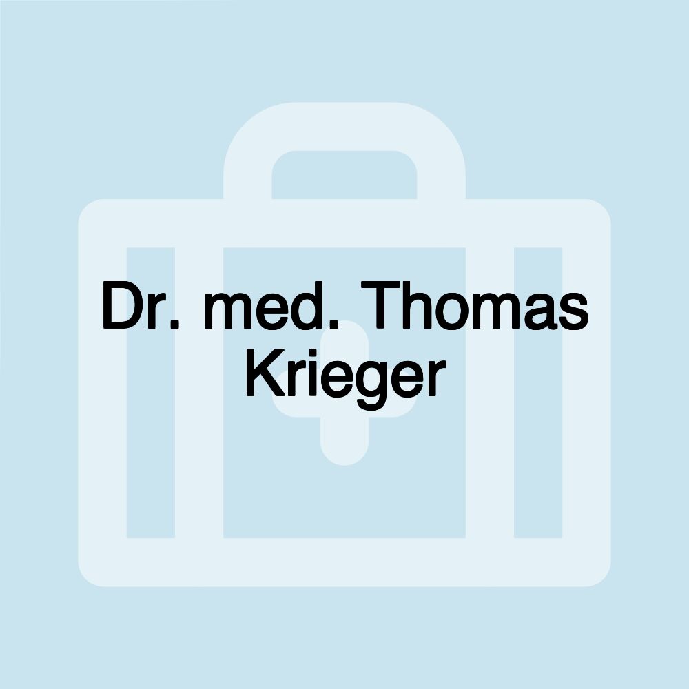 Dr. med. Thomas Krieger