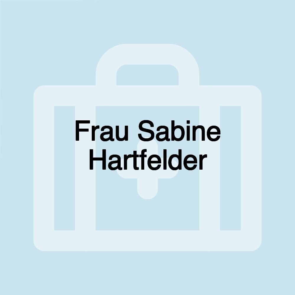 Frau Sabine Hartfelder