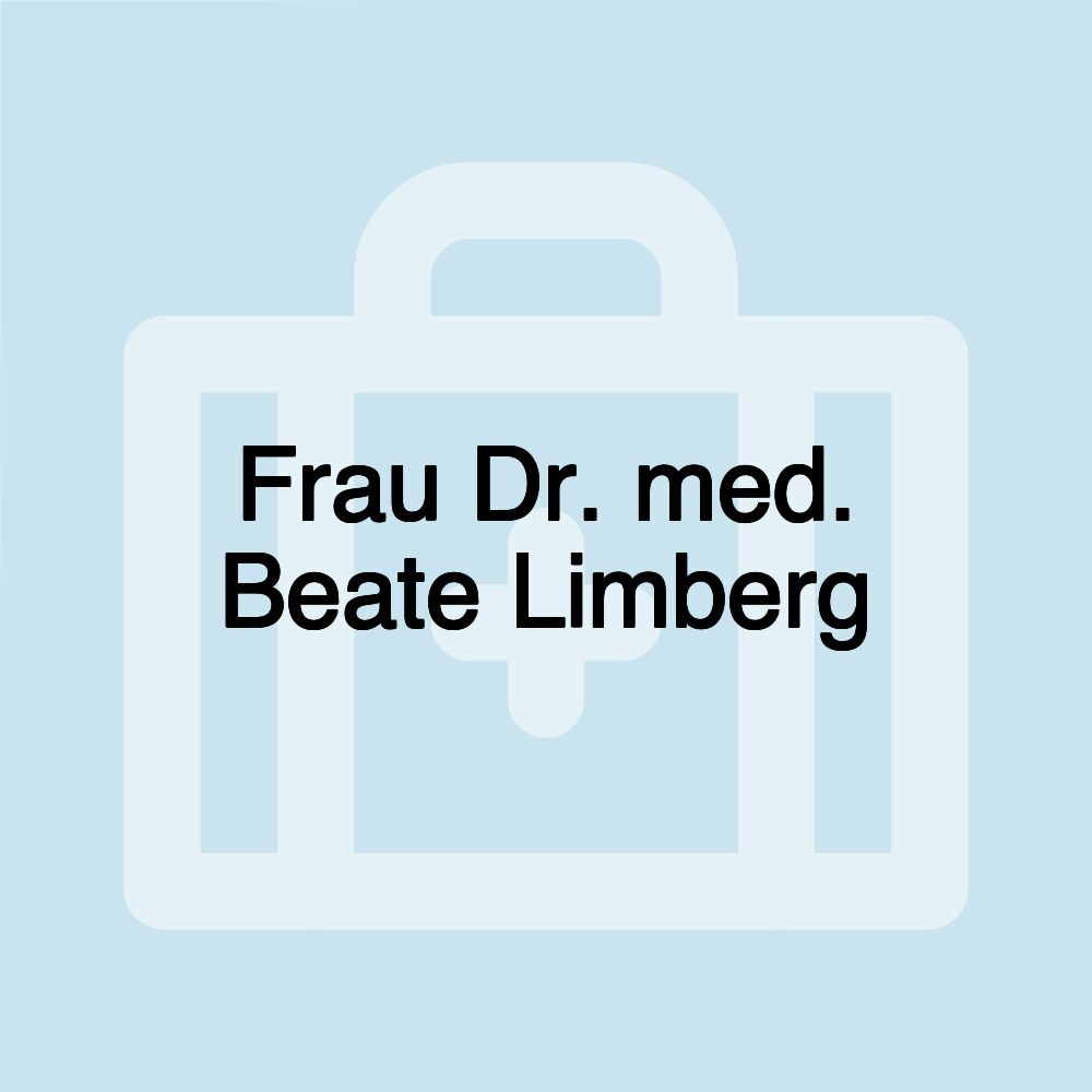 Frau Dr. med. Beate Limberg