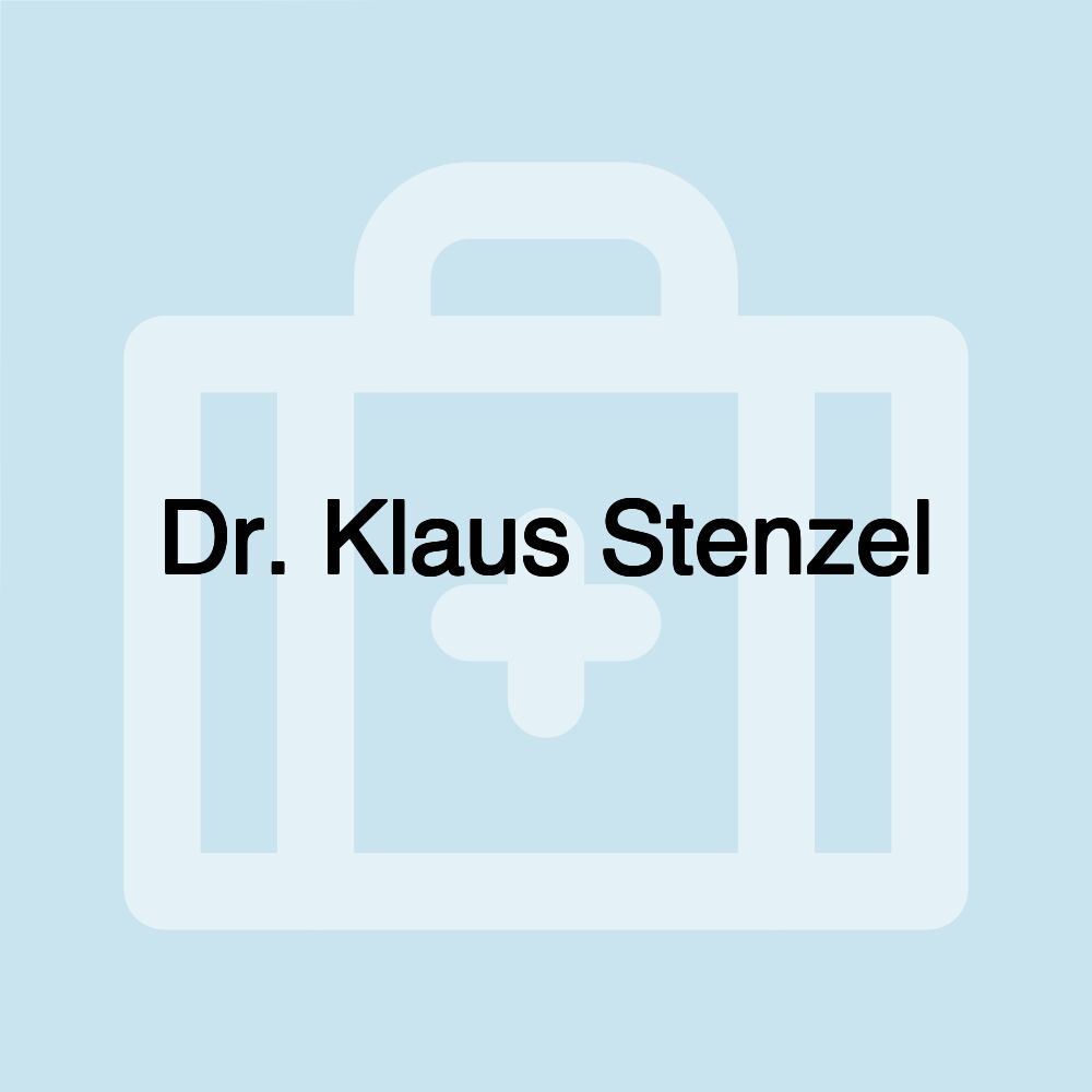 Dr. Klaus Stenzel