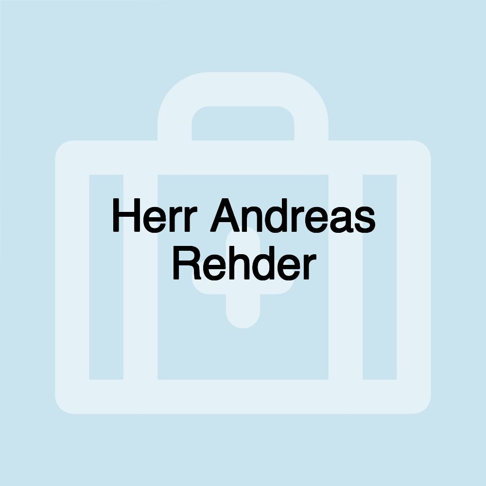 Herr Andreas Rehder