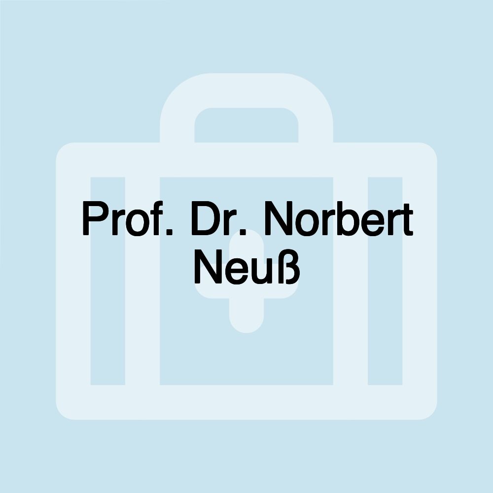 Prof. Dr. Norbert Neuß