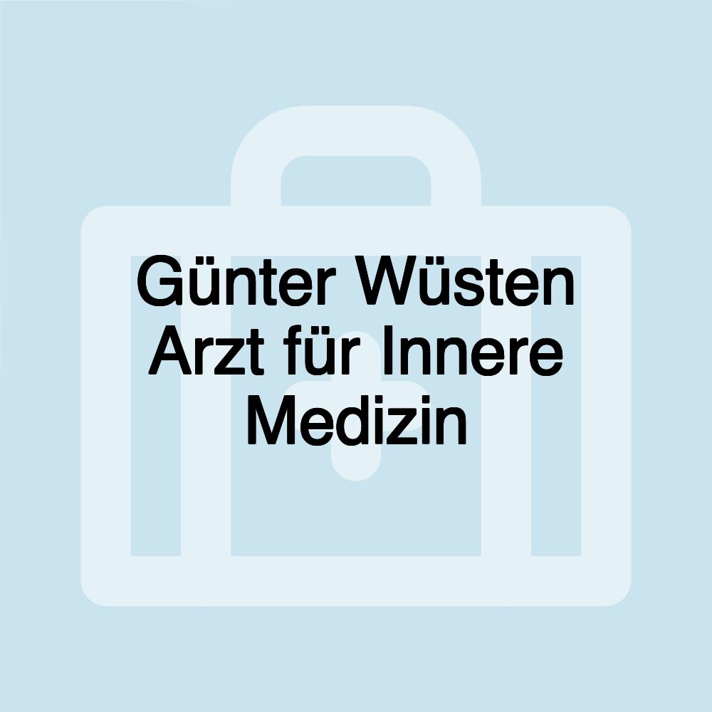 Günter Wüsten Arzt für Innere Medizin