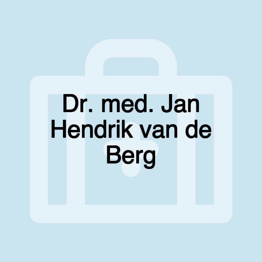 Dr. med. Jan Hendrik van de Berg