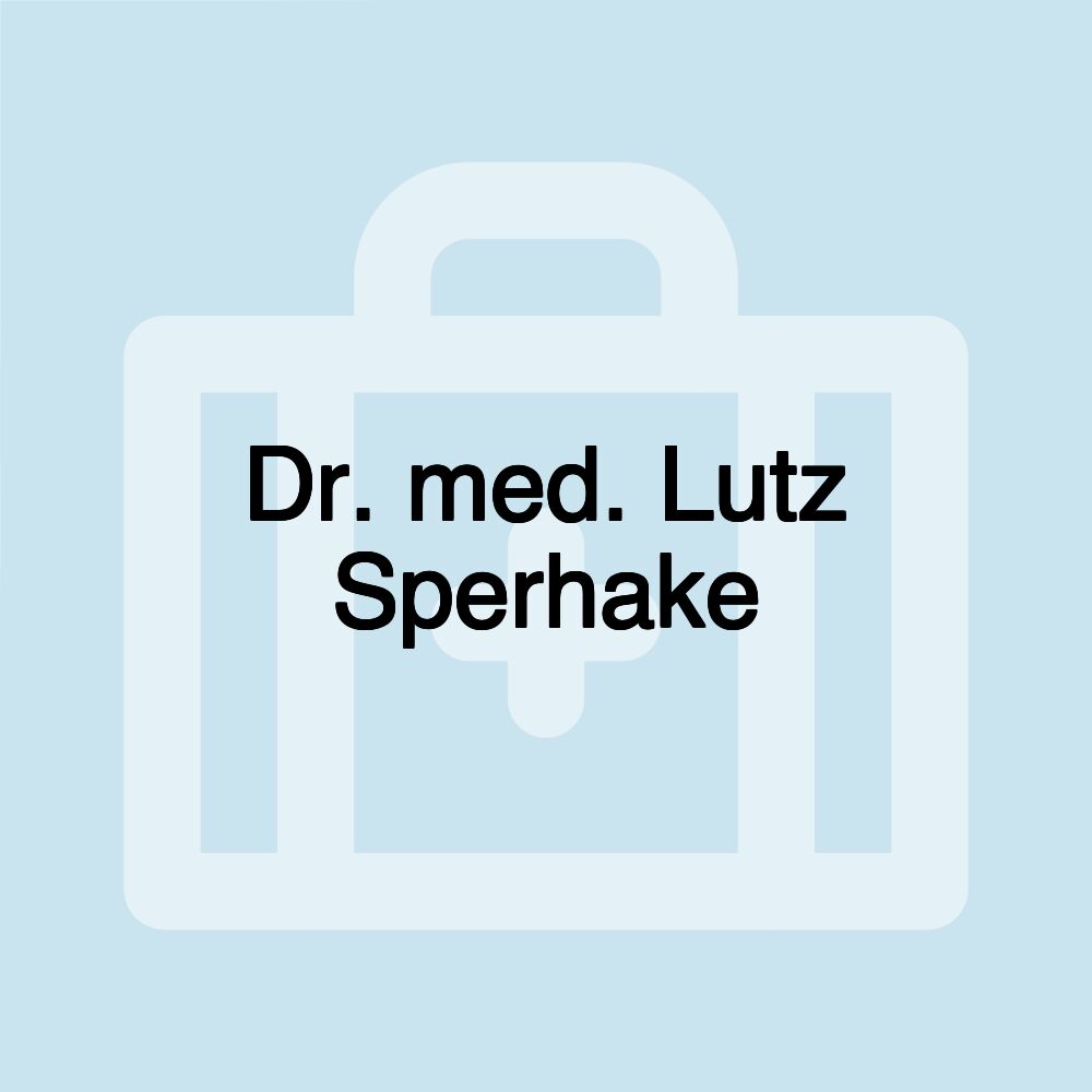 Dr. med. Lutz Sperhake